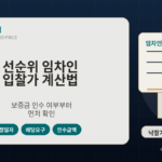 선순위 임차인이 있는 경매물건에서 보증금 인수와 배당 여부를 계산하는 체크리스트 이미지