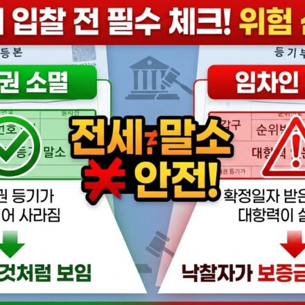 선순위 전세권 경매 낙찰 주의사항 - 전세권 소멸 후에도 임차인 지위 인수 위험 안내